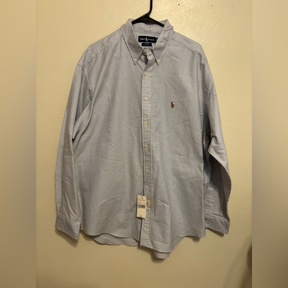 Ralph Lauren Other - Ralph Lauren Blake XL Blue White Stripe Oxford Shirt NWT Pony Logo